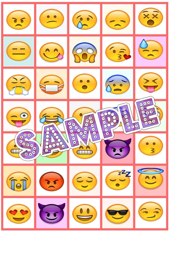 perty Emoji theme Paper Games (list1755_1) - 13x19