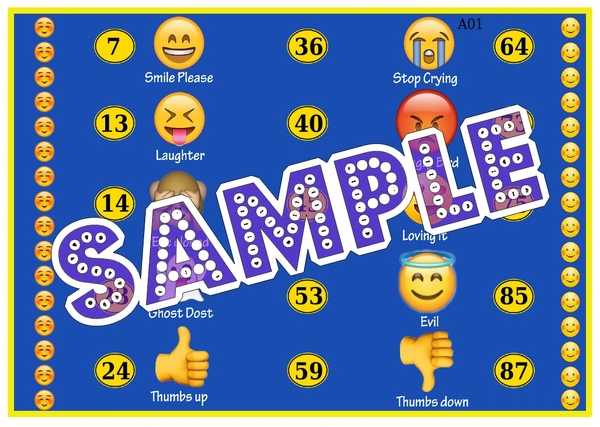 perty Emoji theme Tambola Housie (list3296_1) - 24