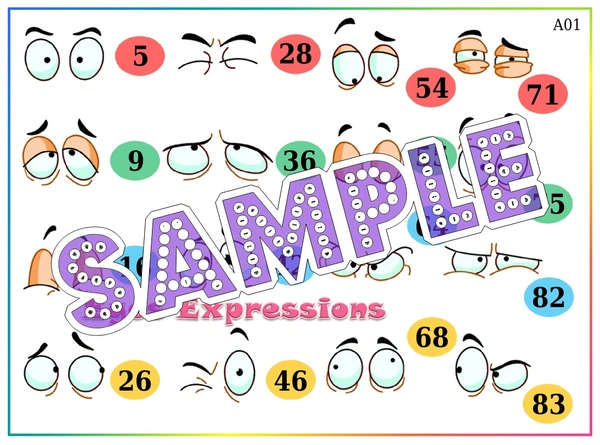 perty Eyes theme Tambola Housie (list2289_1) - 48