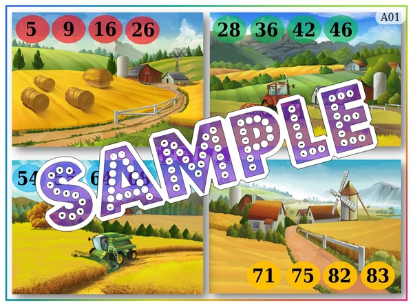 perty Farm theme Tambola Housie (list2384_1) - 16