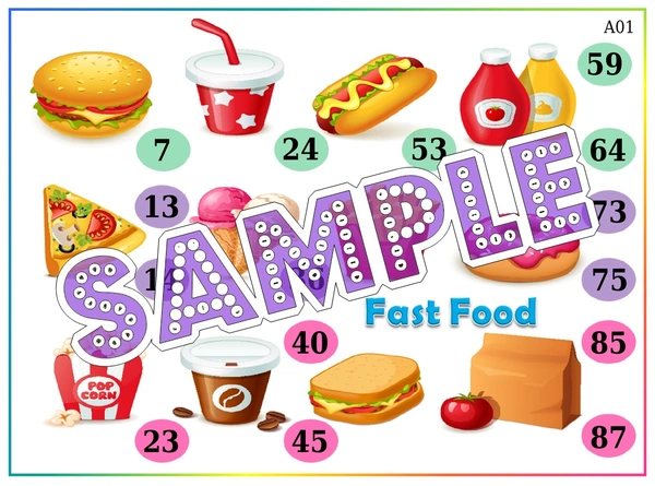 perty Fast Food theme Tambola Housie (list2282_1) - 16
