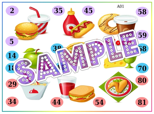 perty Fast Food theme Tambola Housie (list2283_1) - 16