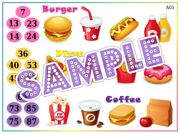 perty Fast Food theme Tambola Housie (list2284_1) - 48