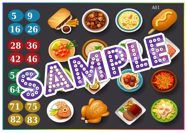 perty Fast Food theme Tambola Housie (list2297_1) - 24