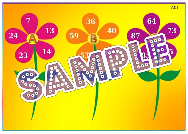perty Floral theme Tambola Housie (list1258_1) - 24