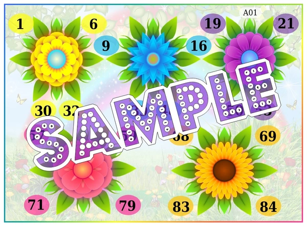 perty Floral theme Tambola Housie (list2195_1) - 48