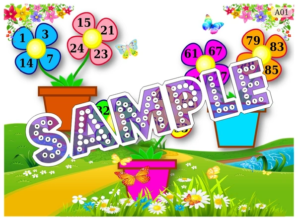 perty Floral theme Tambola Housie (list2737_1) - 24