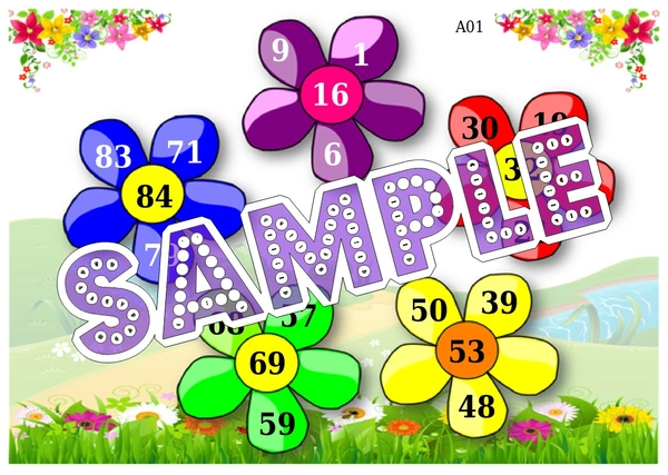 perty Floral theme Tambola Housie (list2738_1) - 48