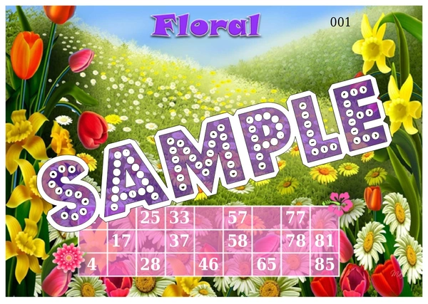 perty Floral theme Tambola Housie (list2924_1) - 48