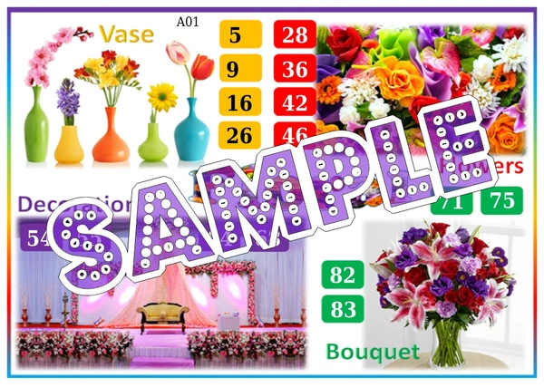 perty Floral theme Tambola Housie (list512_2) - 16