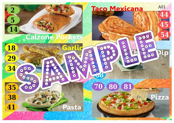 perty Food theme Tambola Housie (list417_2) - 24