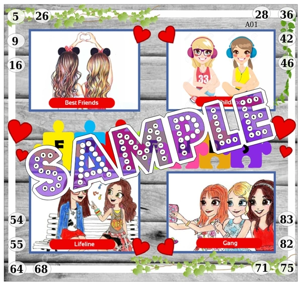 perty Friendship theme Tambola Housie (list1201_1) - 36