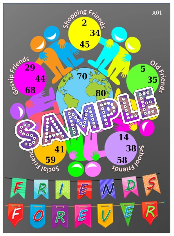 perty Friendship theme Tambola Housie (list1459_1) - 48
