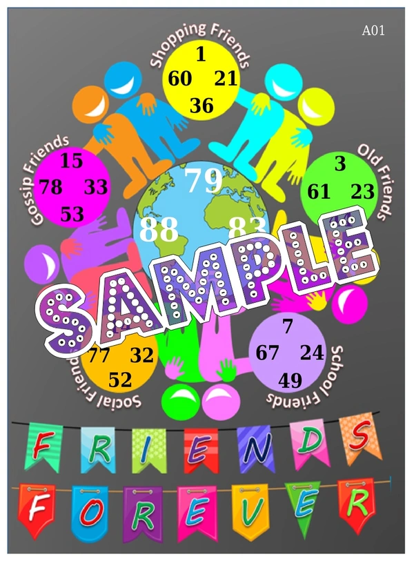 perty Friendship theme Tambola Housie (list2689_1) - 16