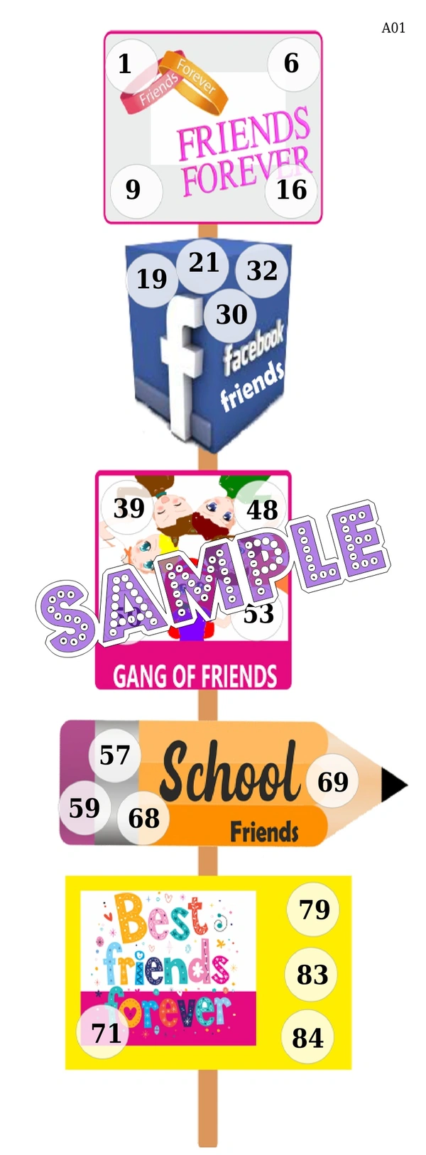 perty Friendship theme Tambola Housie (list2999_1) - 8
