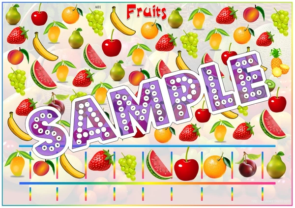 perty Fruits Vegetables theme Paper Games (list1769_1) - 6