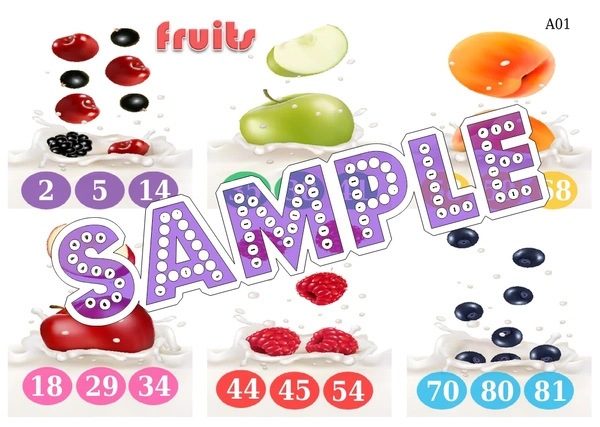 perty Fruits Vegetables theme Tambola Housie (list2298_1) - 16
