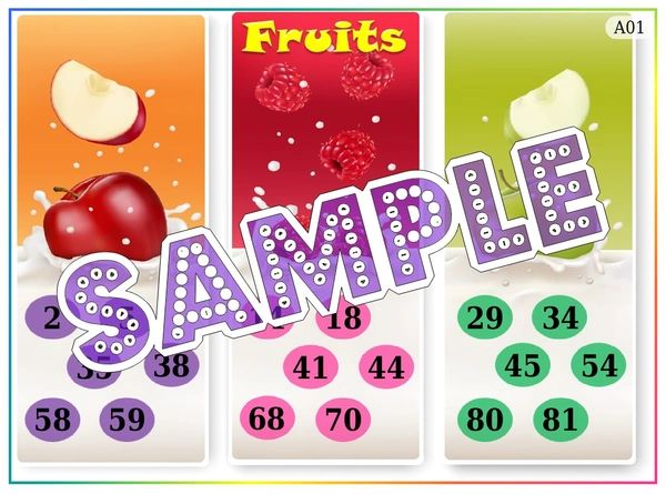 perty Fruits Vegetables theme Tambola Housie (list2300_1) - 16