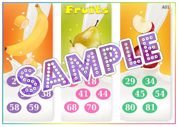 perty Fruits Vegetables theme Tambola Housie (list2301_1) - 48