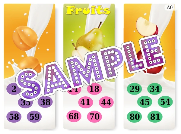 perty Fruits Vegetables theme Tambola Housie (list2302_1) - 24