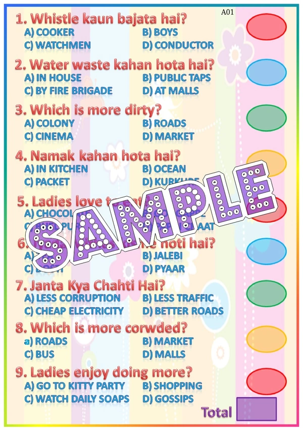 perty Funny theme Paper Games (list635_1) - 12