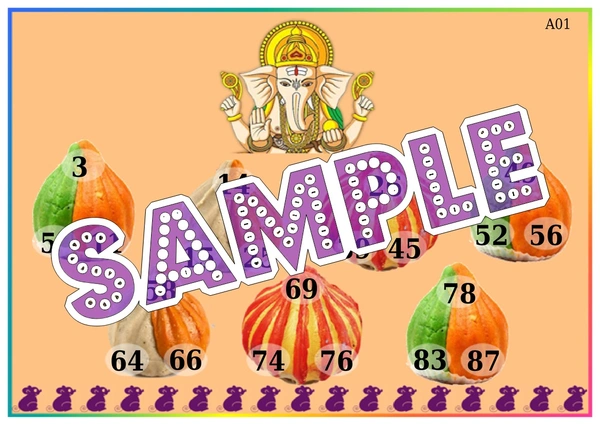 perty Ganesha theme Tambola Housie (list2031_1) - 48