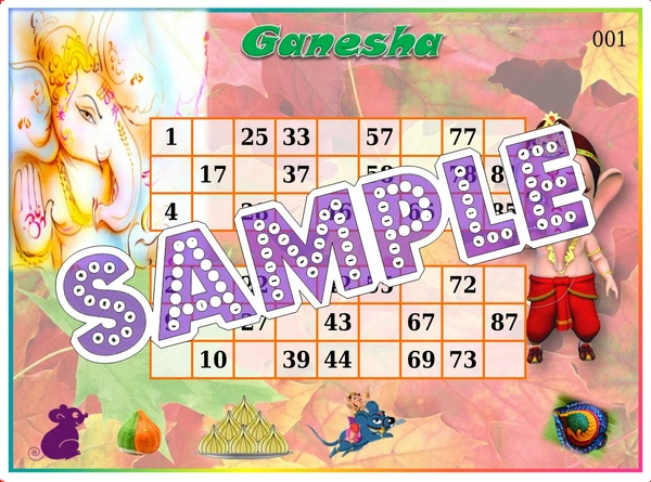 perty Ganesha theme Tambola Housie (list2910_1) - 48