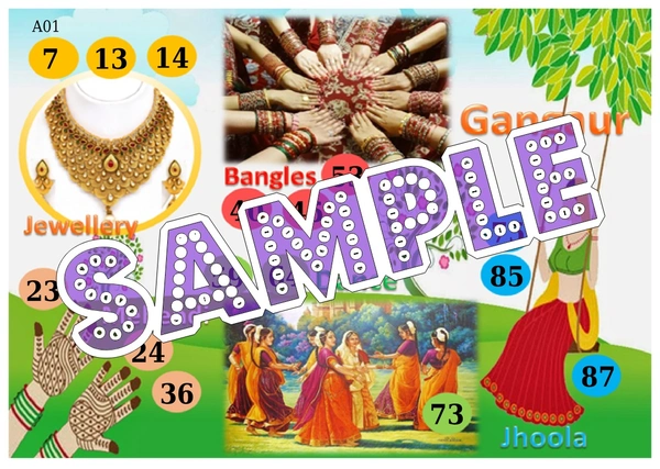 perty Gangaur theme Tambola Housie (list392_2) - 48