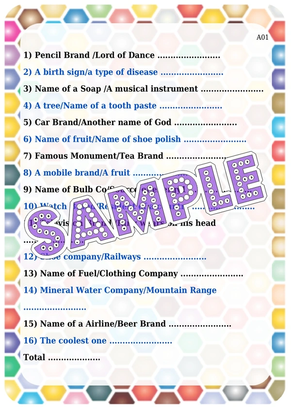 perty Generic theme Paper Games (list1686_1) - 12