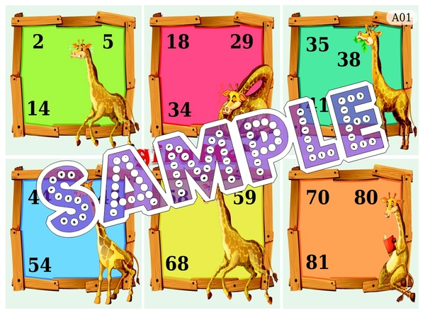 perty Giraffe theme Tambola Housie (list2159_1) - 24