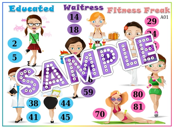 perty Girl theme Tambola Housie (list2312_1) - 48