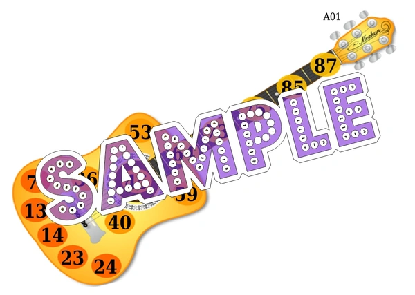 perty Guitar theme Tambola Housie (list2772_1) - 48