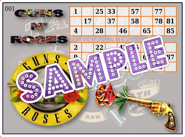 perty Guns Roses theme Tambola Housie (list2893_1) - 48