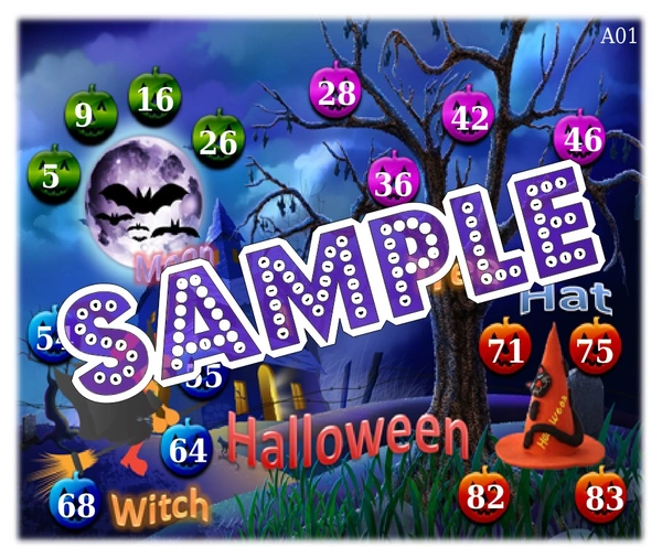perty Halloween theme Tambola Housie (list190_2) - 72