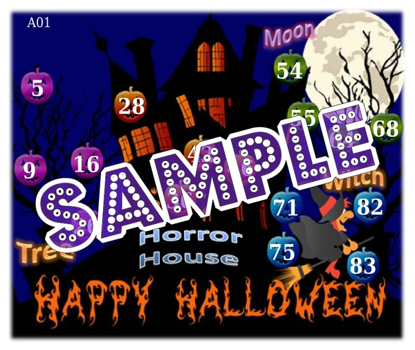 perty Halloween theme Tambola Housie (list202_2) - 72