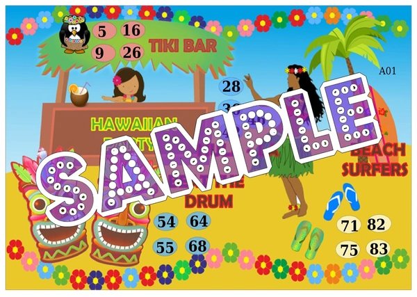 perty Hawaiian theme Tambola Housie (list1359_1) - 24