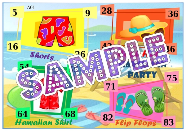 perty Hawaiian theme Tambola Housie (list452_2) - 24