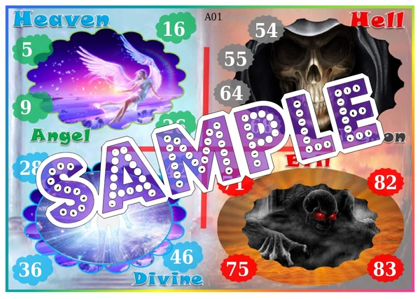perty Heaven Hell theme Tambola Housie (list2030_1) - 48