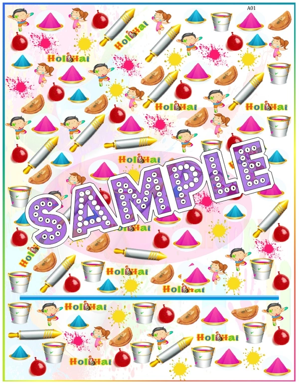 perty Holi theme Paper Games (list1504_1) - 4