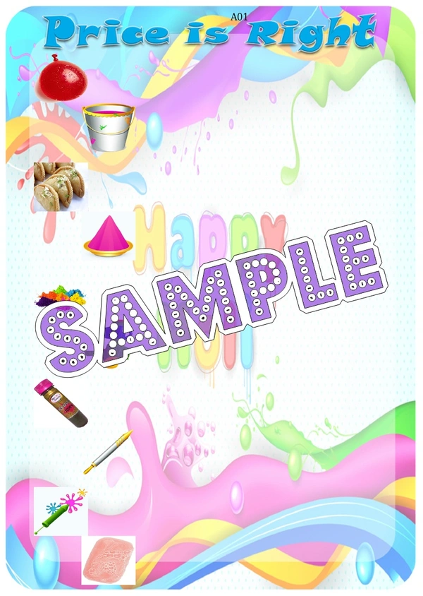 perty Holi theme Paper Games (list1509_1) - 24