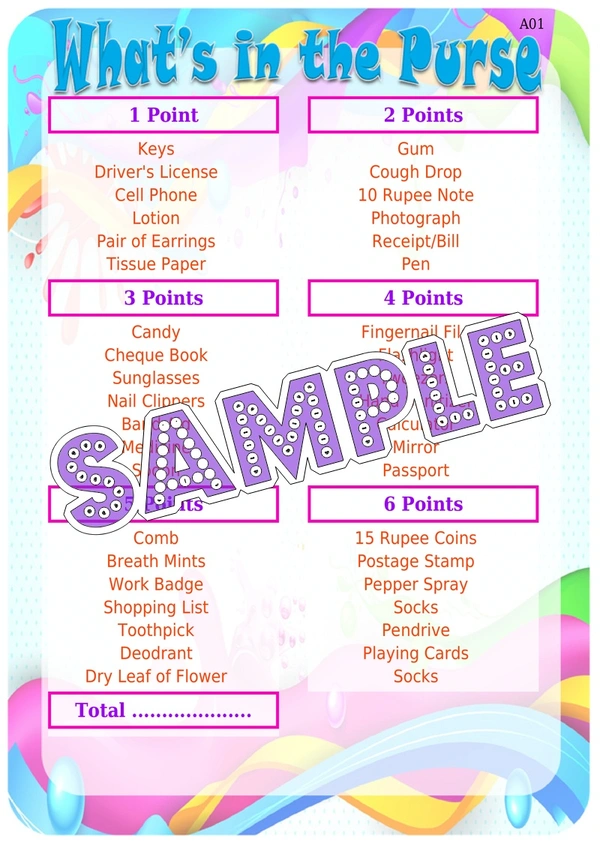 perty Holi theme Paper Games (list1514_1) - 12