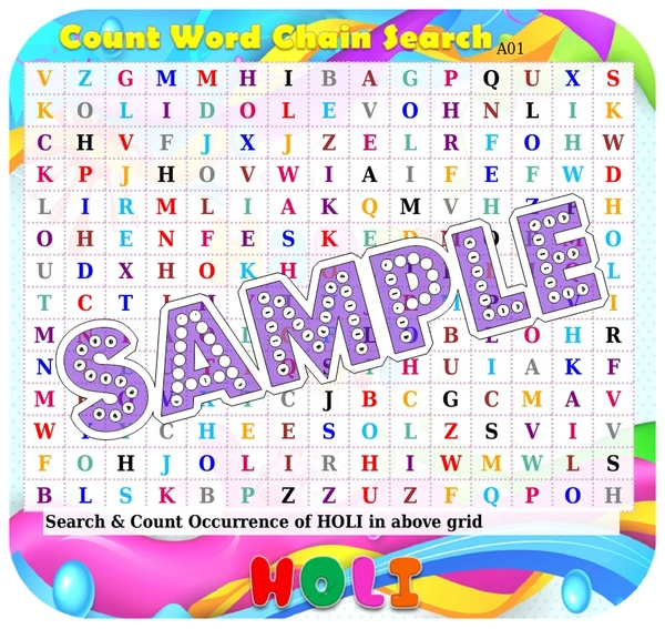 perty Holi theme Paper Games (list1713_1) - 18