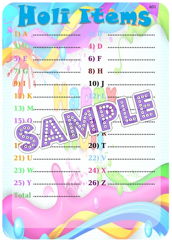 perty Holi theme Paper Games (list897_1) - 12