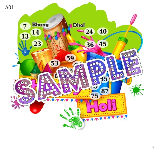 perty Holi theme Tambola Housie (list2991_1) - 12