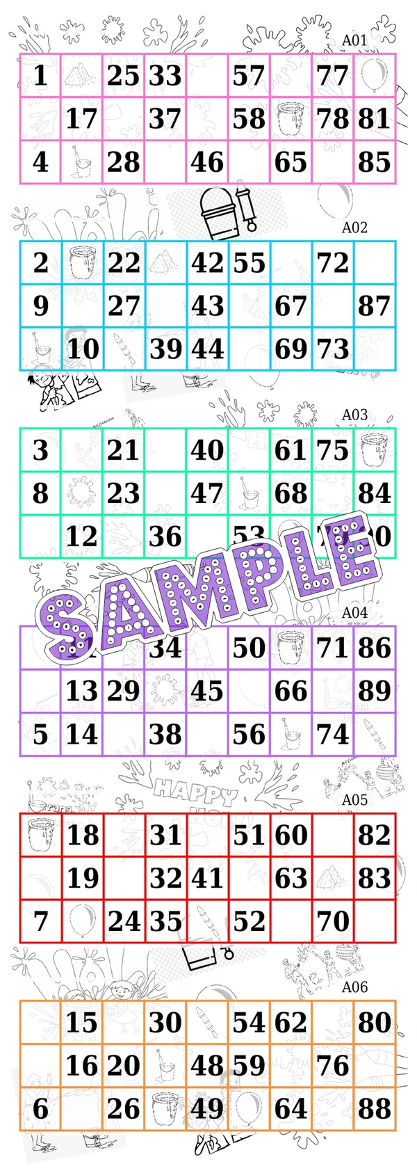 perty Holi theme Tambola Housie (list3543_1) - 40