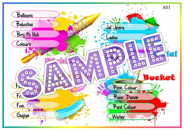 perty Holi theme Tambola Housie (list597_1) - 24
