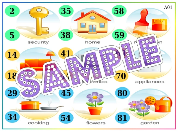 perty House theme Tambola Housie (list2328_1) - 24