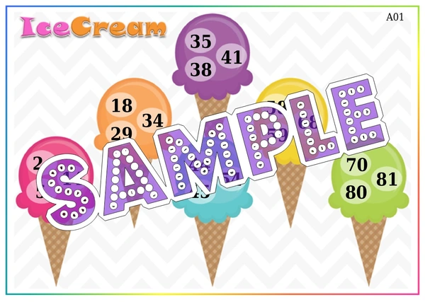 perty Icecream theme Tambola Housie (list2647_1) - 24