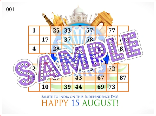 perty Independence Day theme Tambola Housie (list1126_3) - 48