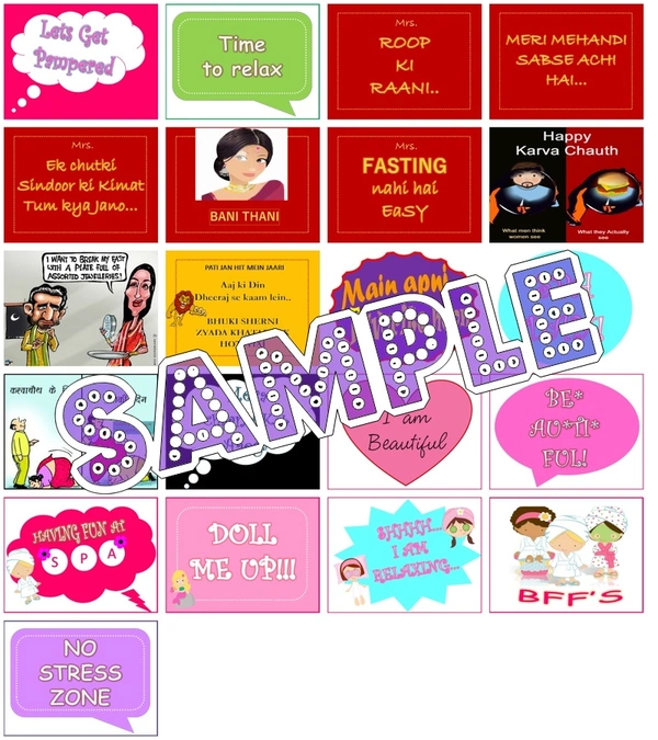 perty Karwachauth theme Props (list1815) - 12.2 x 8.9
